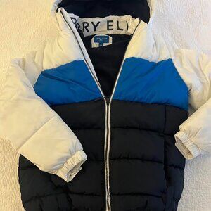Perry Ellis Portfolio Puffer Zip-Off Hood Jacket EUC